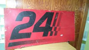 lot 128 image: Metal Painted Sign