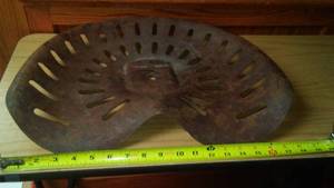 lot 151 image: J. I. Case plow, metal seat, Racine WI.