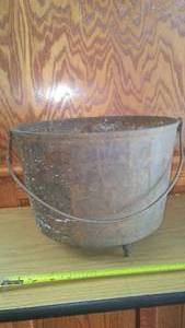lot 163 image: Cast cauldron