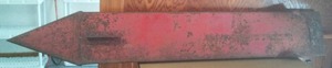 lot 169 image: 5 foot red metal arrow.