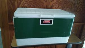 lot 178 image: Coleman metal cooler chest