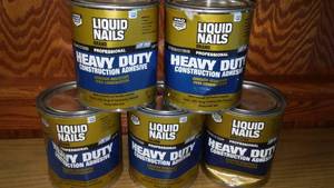 lot 185 image: 5 quarts liquid nail adhesive- new