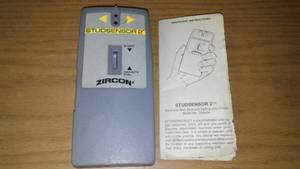 lot 222 image: Zircon stud sensor 2. Needs a 9 Volt battery.