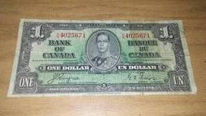 lot 288 image: 1937 Canadian $1.00 Bill