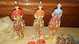 lot 298 image: Cardboard stand-up soldiers.