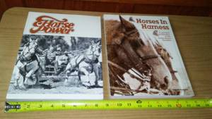 lot 855 image: Two books- Horsepower and Horses in the Harnesses, both like new.