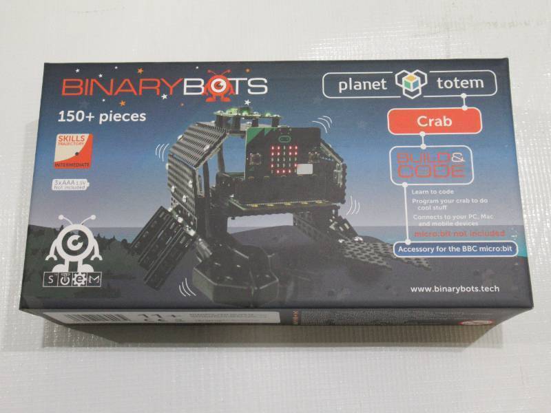 lot 931 image: BinaryBots Totem Crab - Smart Toy Robot - STEM Educational Build Coding Action