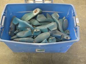 lot 510 image: Mixed tub of Bespoke Wooden CobblerShoemaking Lasts - Various Shapes and Sizes