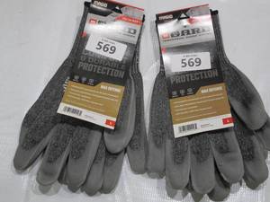 lot 569 image: 2 Pairs of Magid ROC8000T mGard Mens Max Defense Work Glove, Large