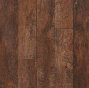 lot 583 image: Roughly 395 Sq Ft of Mohawk Home Rustic Spiced Oak Waterproof Laminate 12MM Thick Plank With 2MM Attached Pad Included