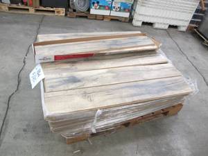 lot 590 image: Roughly 225 Sq Ft of Mohawk Home Laurel Glen Oak Waterproof Laminate 12mm Thick Plank With 2mm Attached Pad Included