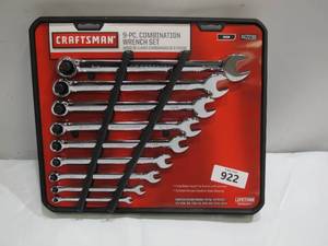 lot 922 image: CRAFTSMAN 9-Piece Set 12-point Standard (SAE) Standard Combination Wrench Set