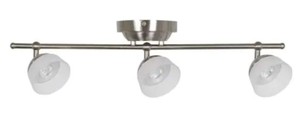 lot 923 image: Hampton Bay Madison 2 ft. 3-Light Satin Nickel LED Fixed Track with 400 LMHead 1000027118