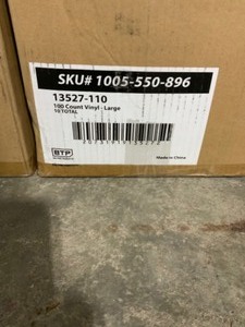 (5) Cases of 10-Pack 100 Count Powder Free Vinyl Gloves. See Pictures