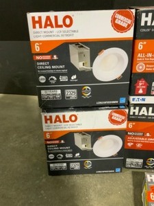 Assorted Halo 6 in. Ceiling Mount Down Lights & Down Light All-In-One Kits. See Pictures