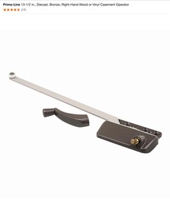 Prime Line Wood Casement Window Operators & Folding Crank Handles. See Pictures