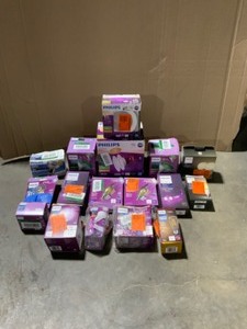 Assorted Philips Light Strips & Different Sizes and Kinds of Light Bulbs. See Pictures