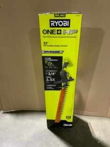 RYOBI ONE HP 18V Brushless 22 in. Cordless Battery Hedge Trimmer (Tool Only). See Pictures