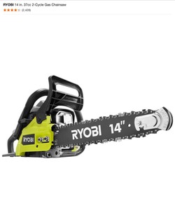 RYOBI 14 in. 37cc 2-Cycle Gas Chainsaw & RYOBI 16 in. 37cc 2-Cycle Gas Chainsaw with Heavy-Duty Case. See Pictures