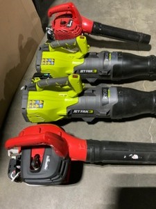 Homelite 150 MPH 400 CFM 2-Cycle Handheld Gas Leaf Blowers & RYOBI 160 MPH 520 CFM 25cc Gas Jet Fan Blowers. See Pictures