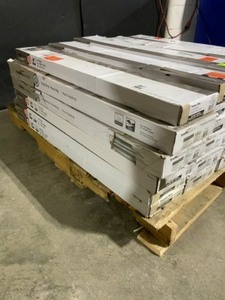 Pallet of Assorted Colors & Sizes of TrafficMaster GripStrip & Peel and Stick Plank Flooring. See Pictures