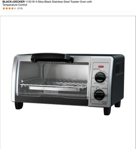 BLACKDECKER 1150 W 4-Slice Black Stainless Steel Toaster Oven & Multi-Function 48 oz. 4-Speed BlackSilver Blender with Glass Jar. See Pictures