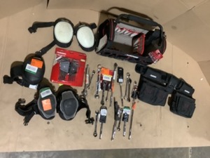 Husky Tool Belt, Tool Bag, Knee Pads, Wrenches, & More Hand Tools. Various Conditions. See Pictures