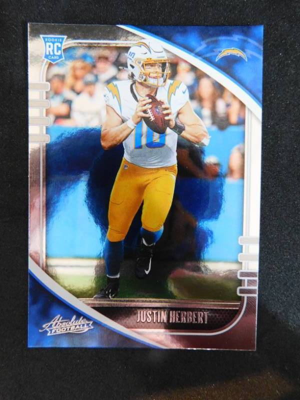 lot 13 image: 2020 Absolute Justin Herbert Rookie Card #167 HOT CARD