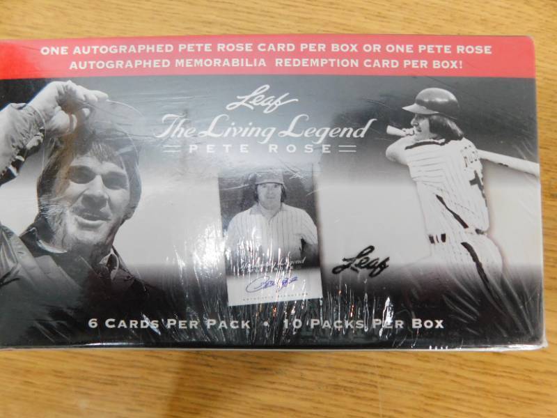 lot 2 image: 2012 Leaf Pete Rose The Living Legend Factory Sealed Box-10 PacksAUTOGRAPH 