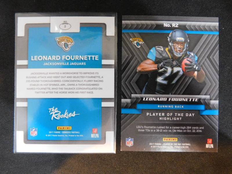 lot 86 image: (2) 2017 Leonard Fournette Rookie Card Lot