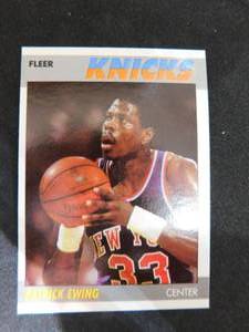 lot 21 image: 1987 Fleer Patrick Ewing #37 HOFer Near Mint Condition