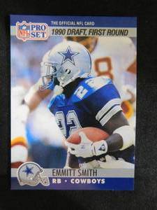 lot 26 image: 1990 Pro Set Emmit Smith #685 Rookie Card Near Mint Condition