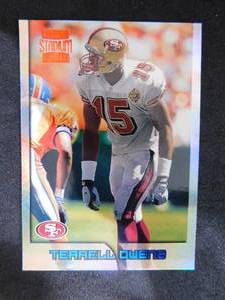 lot 29 image: 1996 Stadium Club Terrell Owens #342 Rookie Card Near Mint Condition