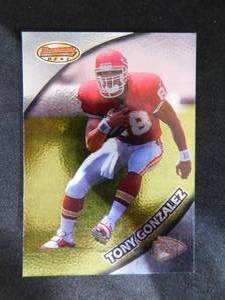 lot 31 image: 1997 Bowmans Best Tony Gonzalez #101 Rookie Card Near Mint Condition