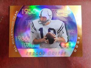 lot 56 image: 2000 Quantum Leaf All Millennium Team Johnny Unitas #AMT-JU Serial #8381000