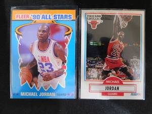lot 72 image: 1990 Fleer Michael Jordan #26 & 1990 Fleer All-Stars #5 GOAT