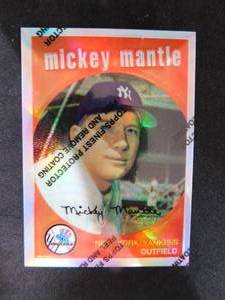 lot 85 image: 1996 Topps Chrome Refractor Mickey Mantle Commemorative Set #9 Mint Condition
