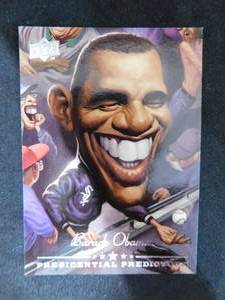 lot 90 image: 2008 Upper Deck Presidential Predictors Barack Obama #PP-4 Mint Condition