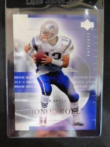 lot 123 image: 2002 Upper Honor Roll Tom Brady #34 1st Honor Roll Card GOAT