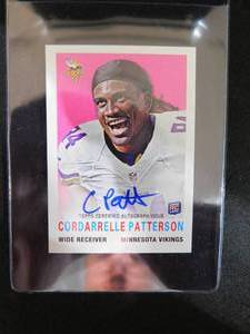 lot 128 image: 2013 Topps 1959 Mini Autograph Cordarrelle Patterson Rookie Card Mint Condition