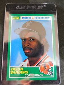 lot 131 image: 1989 Score Deion Sanders Rookie Card #246 HOFer Mint Condition