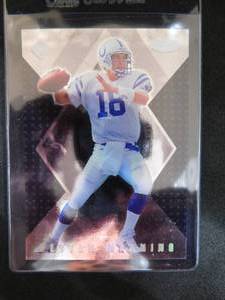 lot 135 image: 1998 Edge Masters Peyton Manning Rookie Card #S183 Serial #29145000 Mint Condition