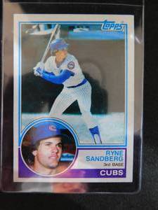 lot 152 image: 1983 Topps Ryne Sandberg Rookie Card #83 Near Mint Condition