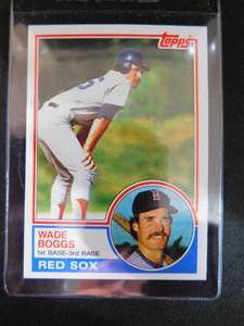 lot 153 image: 1983 Topps Wade Boggs Rookie Card #498 Near Mint Condition