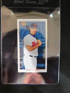 lot 158 image: 2002 Topps 206 Mini Polar Bear Joe Mauer Rookie Card #271 Mint Condition