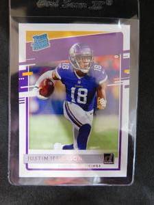 lot 162 image: 2020 Donruss Rated Rookie Justin Jefferson Rookie Card #313 Mint Condition