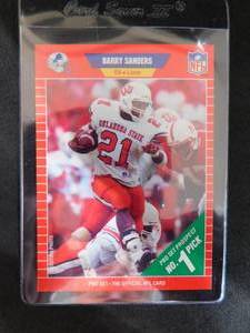 lot 167 image: 1989 Pro Set Barry Sanders Rookie Card #494 HOFer Mint Condition