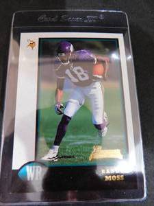 lot 169 image: 1998 Bowman Randy Moss Rookie Card #182 HOFer Mint Condition