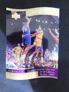 lot 171 image: 1998 Upper Deck Memorable Moments Kobe Bryant #4 HOFer Mint Condition