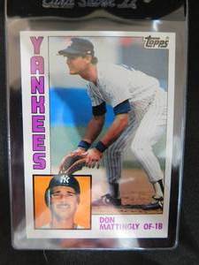 lot 196 image: 1984 Topps Don Mattingly Rookie Card #8 Near Mint Condition